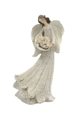 Anjel: s misou, svietiaci - 27 cm