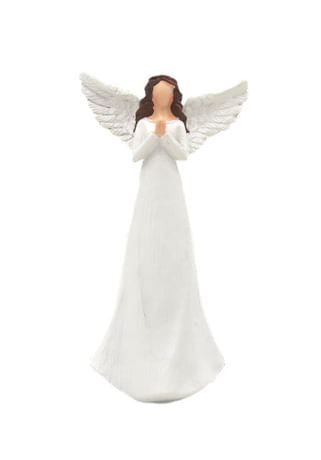 Anjel: biely - 16 cm