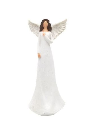 Anjel: biely - 23 cm