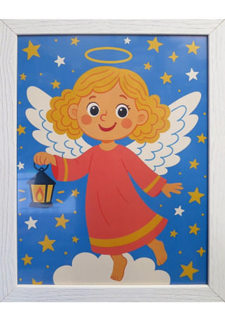 Obraz v ráme: Anjel s lampášom (44 x 34)