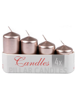 Sviečka: adventná, postupná, metalická - rose gold (292 g)