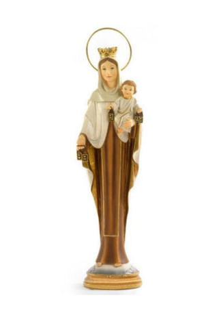 Socha: Panna Mária Škapuliarska so svätožiarou - 30 cm