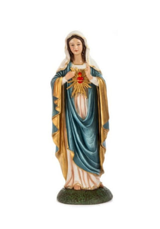 Soška: Nepoškvrnené Srdce Panny Márie - 18 cm