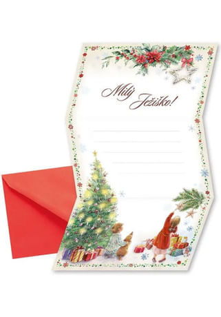 Pozdrav: List Ježiškovi - vianočný