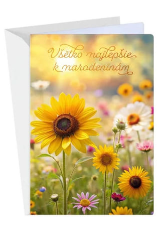 Pozdrav: Všetko najlepšie k narodeninám - s textom (hĺbkový efekt)