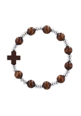 Náramok: desiatok na gumičke - tmavohnedý