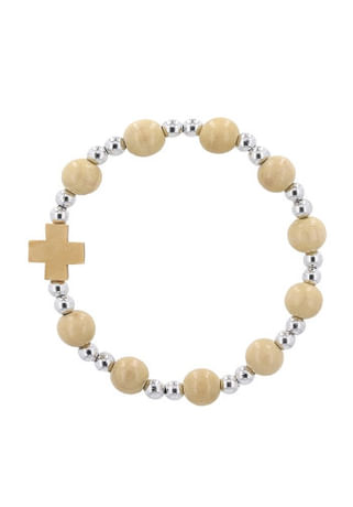 Náramok: desiatok na gumičke - svetlý