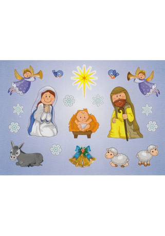 Samolepky: vianočný hárok