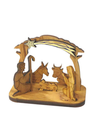 Betlehem: drevený (6,5 x 8,3 cm)