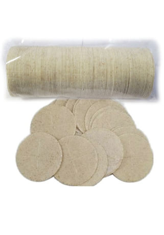 Hostie: kňazské, z celozrnnej grahamovej múky, priemer 70 mm - 100 ks