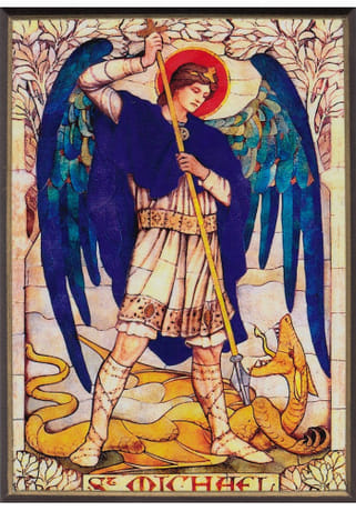 Obraz na dreve: svätý Michal Archanjel (A6)