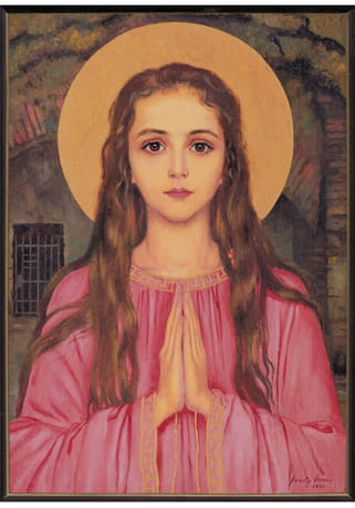 ​Obraz na dreve: svätá Filoména (A4)