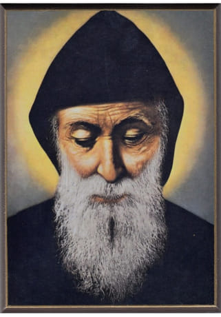 Obraz na dreve: svätý Šarbel Machlúf (A6)