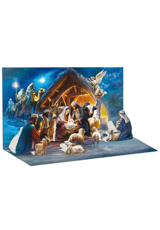 Pozdrav: Milostiplné Vianoce - s textom (pop-up efekt)