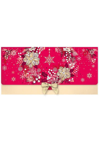 Obálka: na peniaze - vianočný veniec