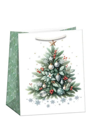 Darčeková taška: vianočný stromček - stredná