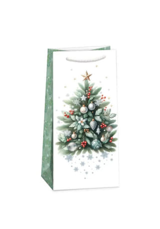 Darčeková taška: vianočný stromček - úzka