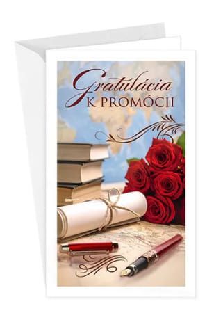 Pozdrav: Gratulácia k promócii - s textom (18-6007)