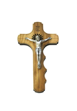 Kríž: ozdobný, olivové drevo - 11,8 cm