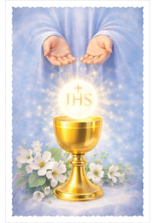 Obrázok: Modlitba pred a po svätom prijímaní - modrý