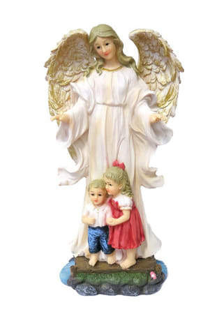 Anjel strážny s deťmi - 30 cm