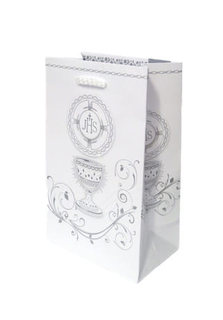 Darčeková taška: Sviatosť oltárna - strieborná, malá (D)