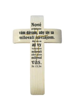 Kríž: Nové prikázanie vám dávam... - 21,8 cm