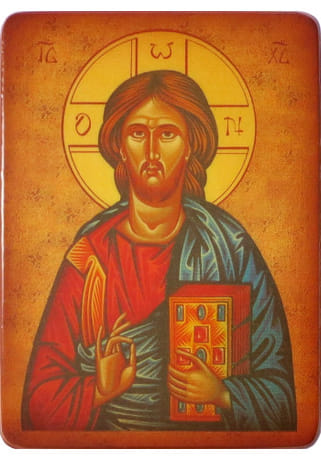 Obraz: Kristus Pantokrator - byzantský štýl (20,5 x 15)