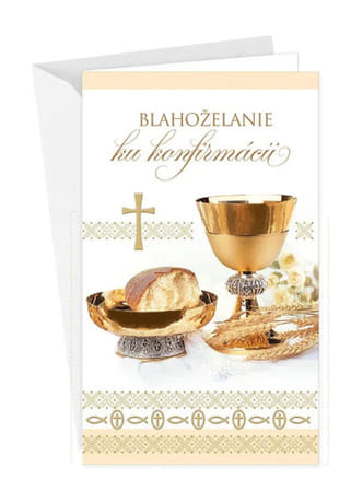 Pozdrav: Blahoželanie ku konfirmácii - s textom (19-650)