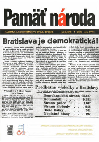 Časopis: Pamäť národa 1/2026