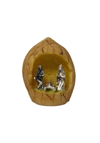 Mini betlehem so Svätou rodinou (4,5 x 3,5 cm)