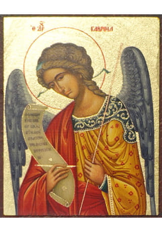 Obrázok: svätý Gabriel Archanjel - byzantský štýl (6,4 x 4,8)