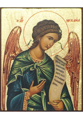 Obrázok: svätý Michal Archanjel - byzantský štýl (6,4 x 4,8)