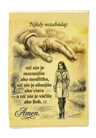 Magnetka: Nikdy nezabúdaj - drevená