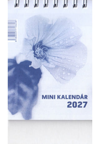 Mini kalendár: stolový - modrý - 2027 (GW)