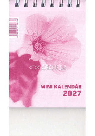 Mini kalendár: stolový - červený - 2027 (GW)