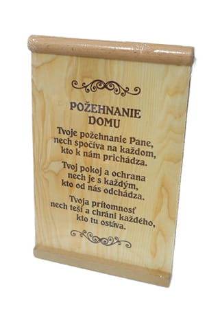 Tabuľka na stojane: Požehnanie domu (22 x 14 cm)