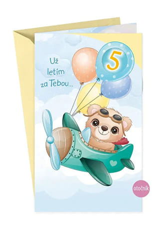 Pozdrav: Už letím za Tebou - detský, otočný (17-6031)