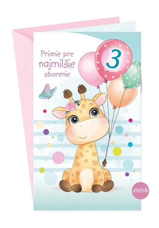 Pozdrav: Prianie pre najmilšie stvorenie - detský, otočný (17-6032)